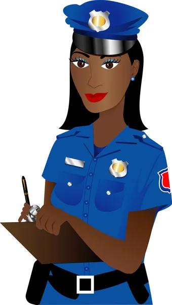 Police Woman — Stock Vector