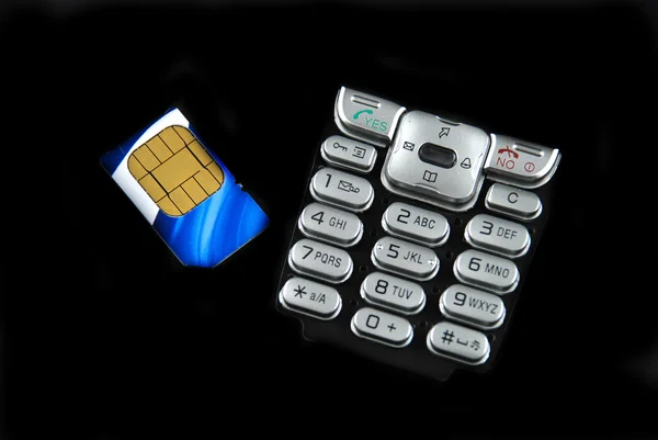Keypad and sim card — Stock Photo, Image