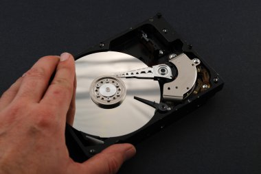 Hard drive interior clipart