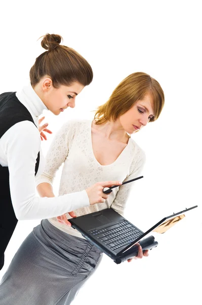 现代妇女与笔记本电脑 — 图库照片