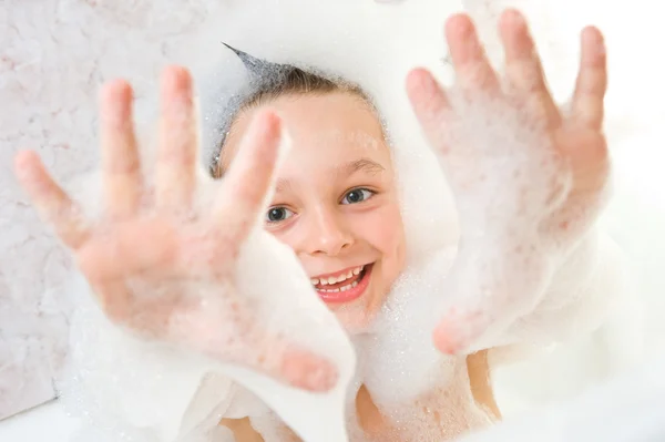 Child in bath — Stock Photo, Image