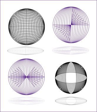 Illustration: original globe elements-spheres clipart