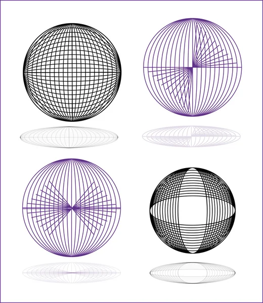 Ilustración: elementos-esferas originales del globo —  Fotos de Stock