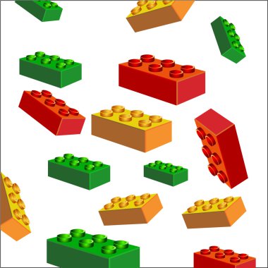 Colorful Lego blocks clipart