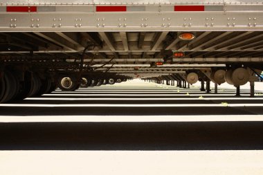 Long view under trailers clipart