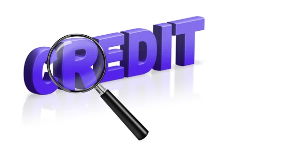 Online kredi borç düğmesi — Stok fotoğraf