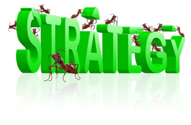 Strategy building management clipart