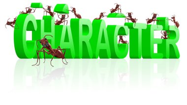 Character building therapy to individuality clipart