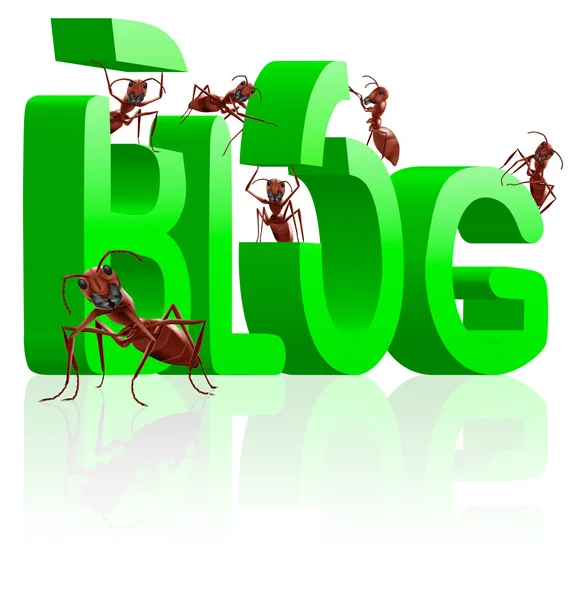 Ants building blog — Stock Photo, Image