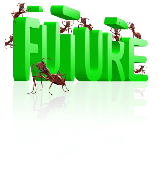 Bygga framtiden innovera och skapa framsteg — Stockfoto