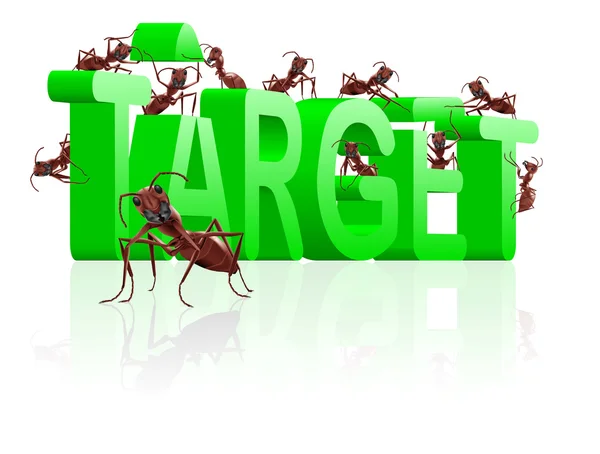 Target building aim at goal — Stock Photo, Image