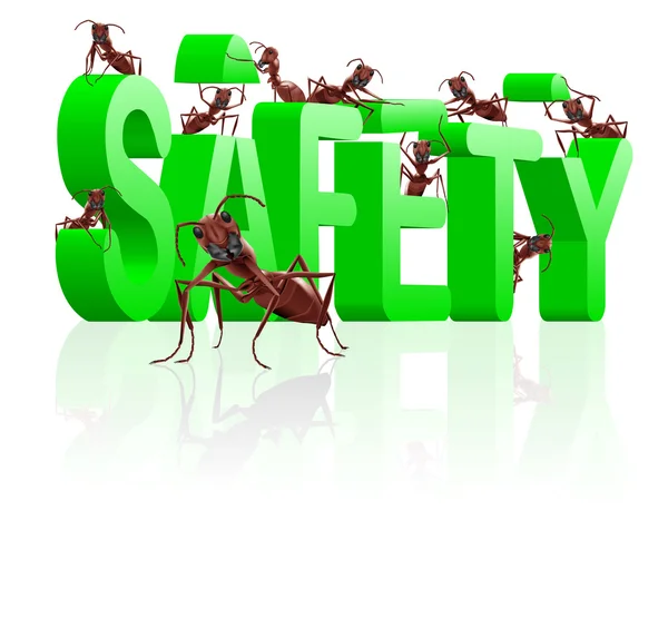 Säkerhet byggnad skydda och — Stockfoto