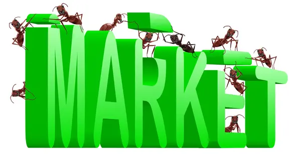 Market building marketing green economy — Stock Photo, Image