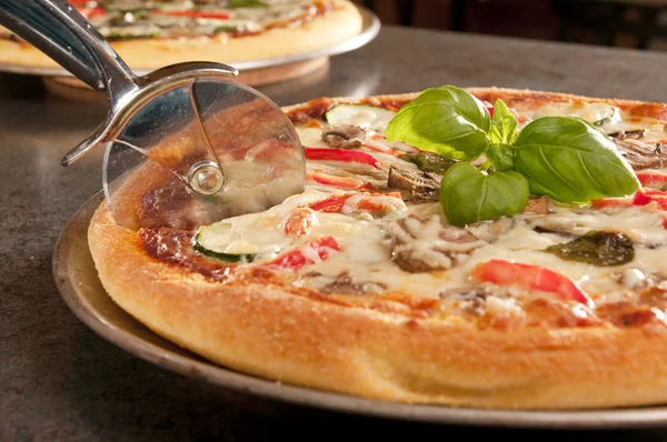 Pizza cotta Immagine Stock