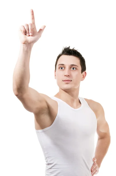 Athletic man have the idea — Stock Photo, Image