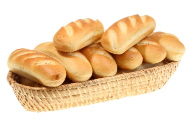 Basket of bread roll. clipart