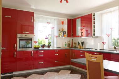 Modern kitchen interior. clipart