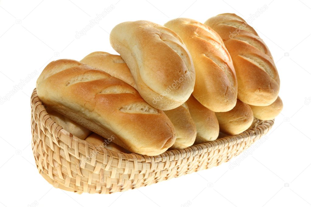 Basket of bread rolls.