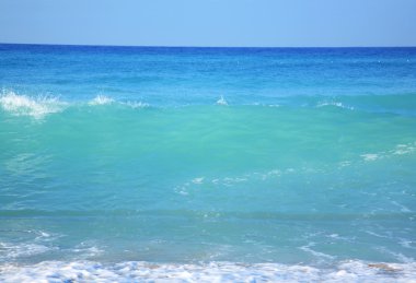 gök, deniz, dalgalar ve sandy beach.