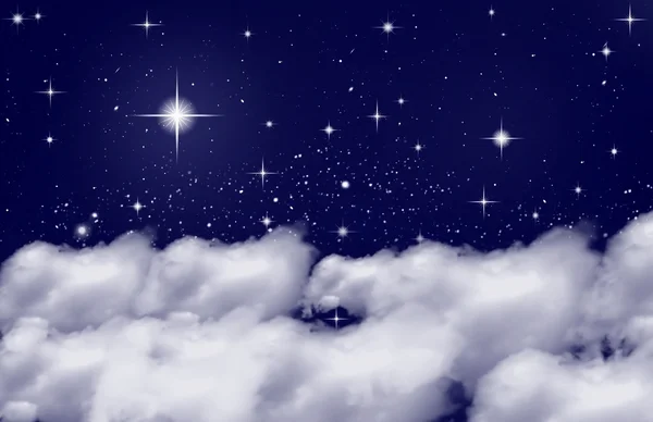 Ciel nocturne avec étoiles Images De Stock Libres De Droits