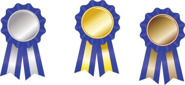 Set award ribbons clipart