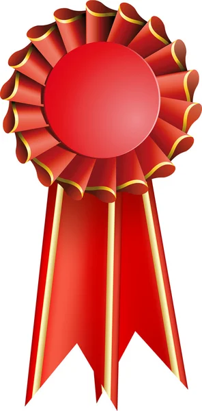 Rosetta sigillo premio rosso — Vettoriale Stock