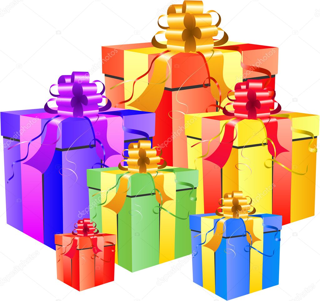 Gift box set Stock Illustration by ©drogatnev #3055352