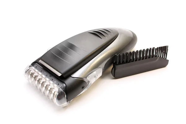 stock image Isolated electric razor and brush for cleaning