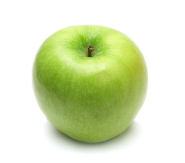izole doğal yeşil elma