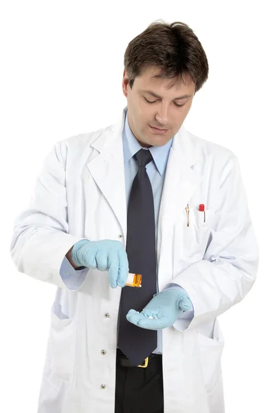 Doctor with prescription medicine — Stock Photo, Image
