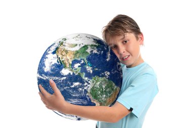 Love and care for world planet earth clipart