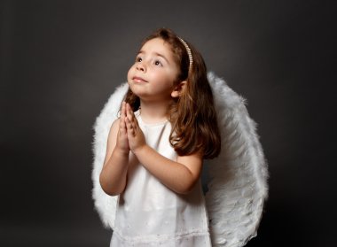 Holy angel praying clipart