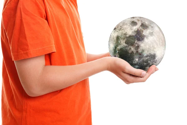 stock image Hands cupping holding our moon
