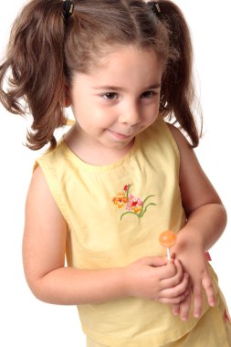 Shy toddler little girl smiling clipart