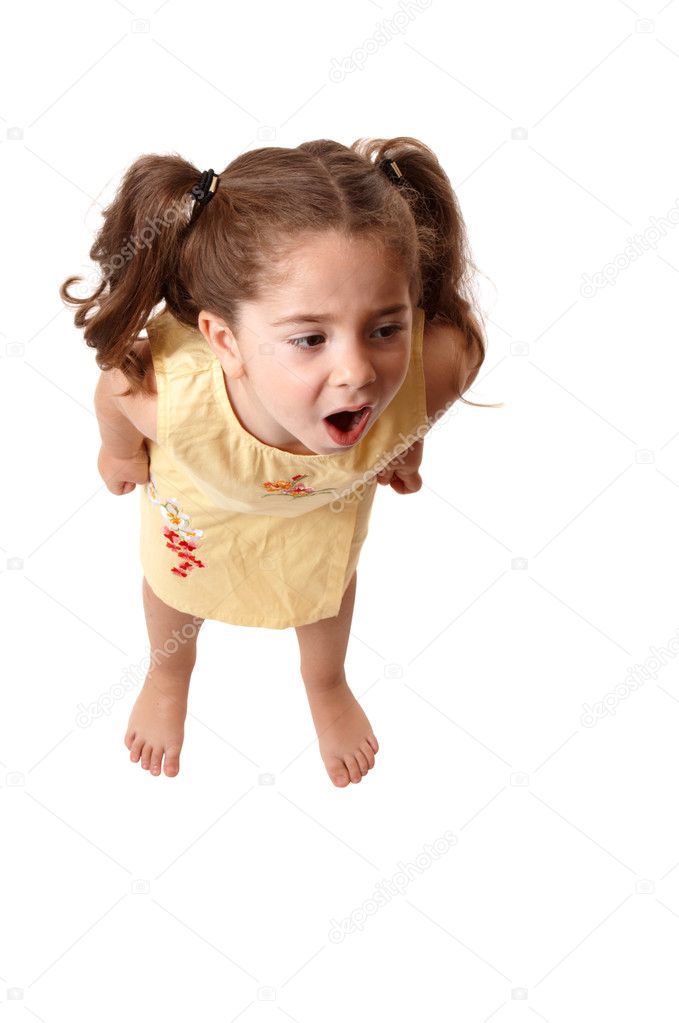 Little girl shouting, or tantrum