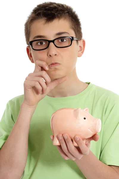 Pojke besparingar dilemma — Stockfoto