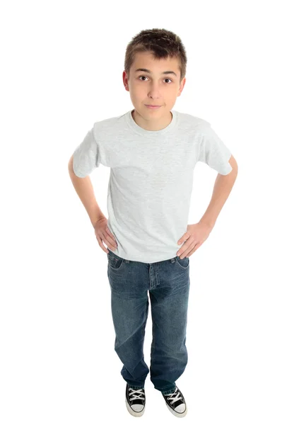 Boy hands on hips — Stock Photo, Image