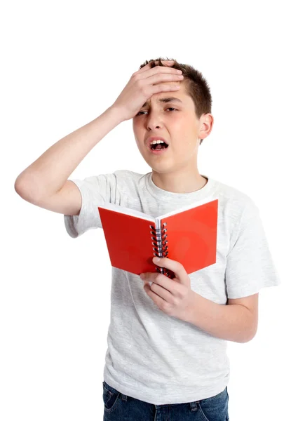Boy or student - stress, error, blunder — Zdjęcie stockowe