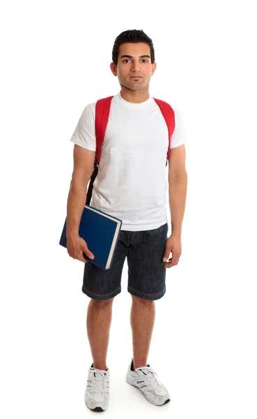 Volledige lengte student man permanent — Stockfoto