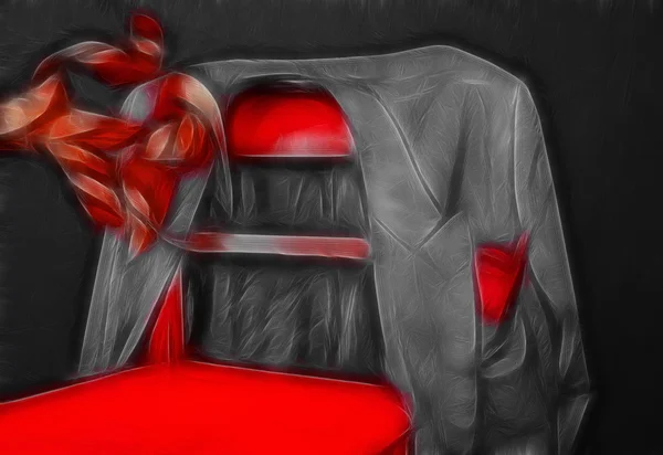 Червоний стілець — стокове фото