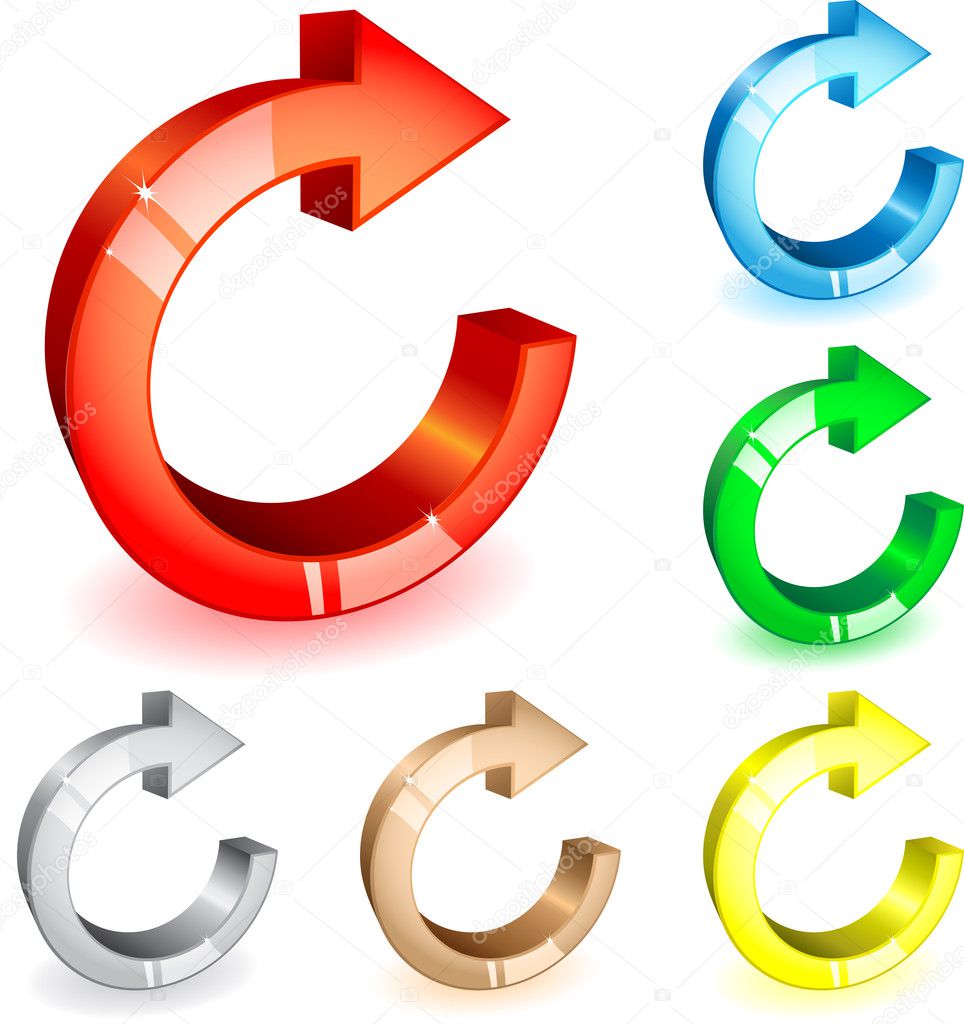 3d round arrow stock vector longquattro 3592311