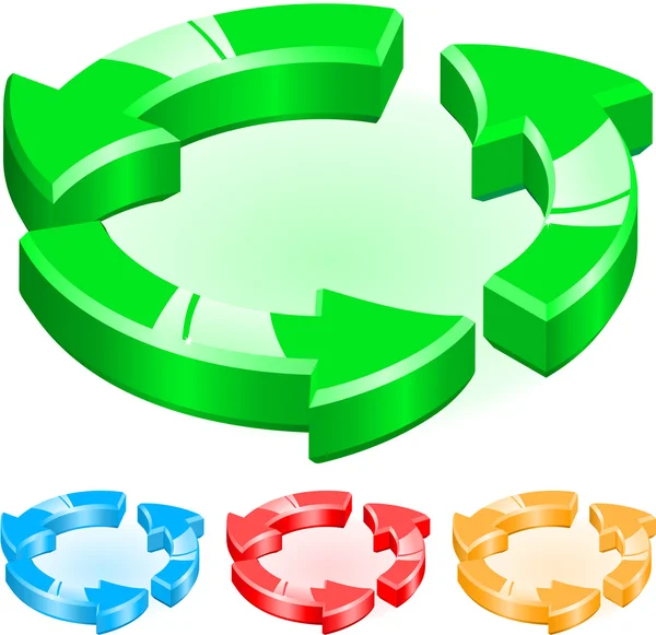 Recyclage des échantillons — Image vectorielle