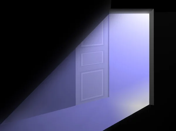 Luz através de uma porta — Fotografia de Stock