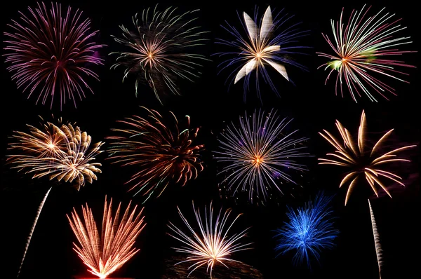 Uno spettacolo di fuochi d'artificio — Foto Stock