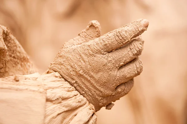 A clay hand — Stock Photo, Image