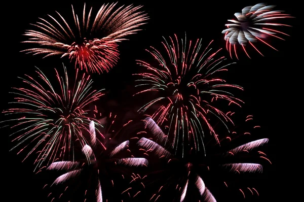 Esplosione di fuochi d'artificio colorati — Foto Stock