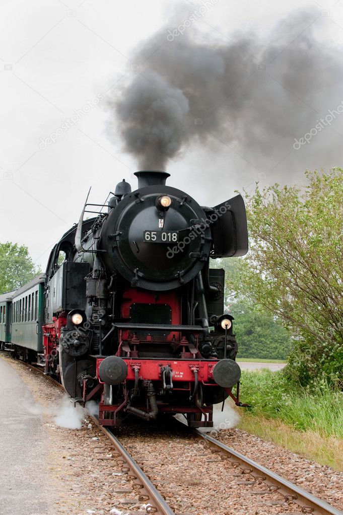 An old steam train