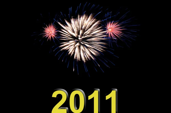 2011 saluto fuochi d'artificio — Foto Stock