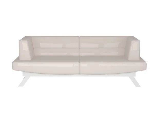 Modern brown sofa isolated — Stock Photo, Image
