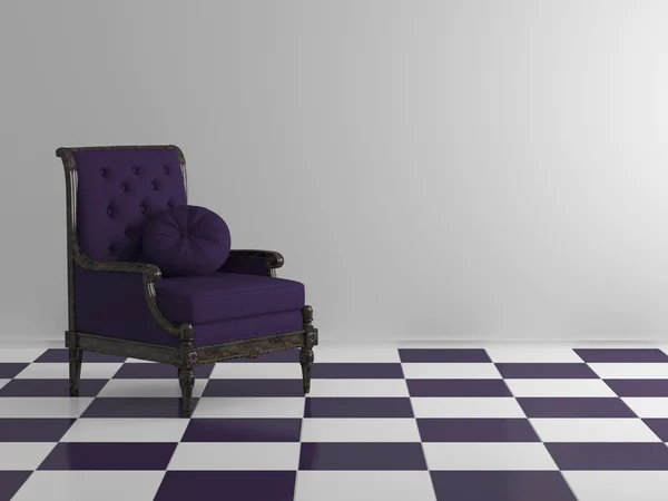 Klasyczny fotel pomieszczeniu — Zdjęcie stockowe